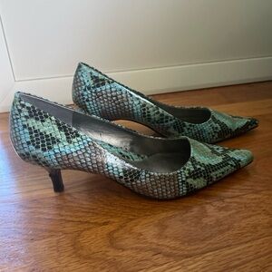 Snakeskin Patterned Women's Pumps